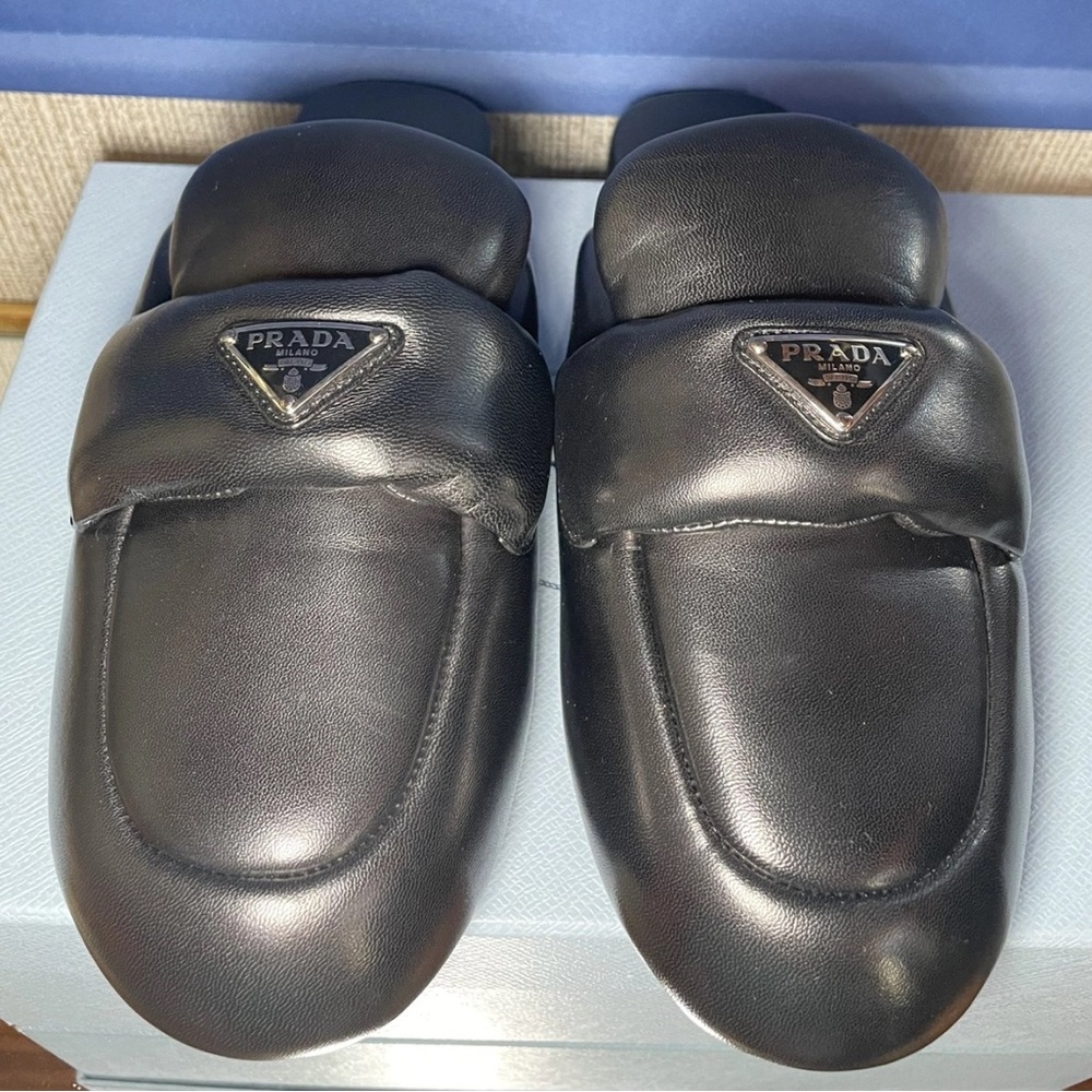 Prada Women’s Black Leather Loafers